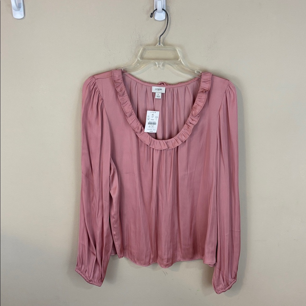 J. Crew Factory Dusty Pink Top Blouse Size Large NWT